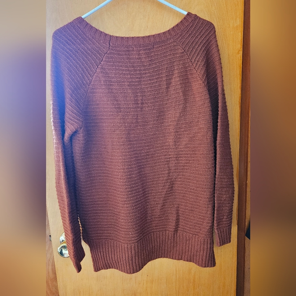 Knit Rust Colored Sweater - Picture 2 of 2